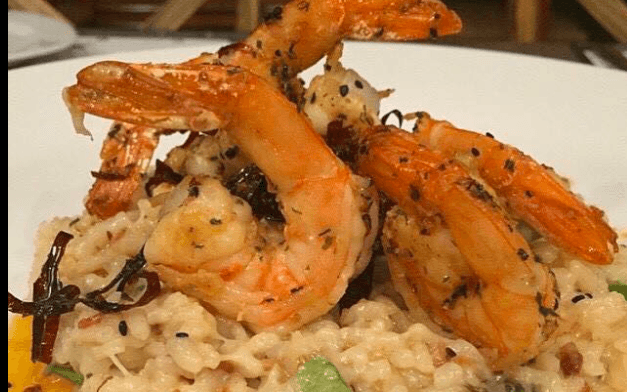 Risotto con hongos y chamberete