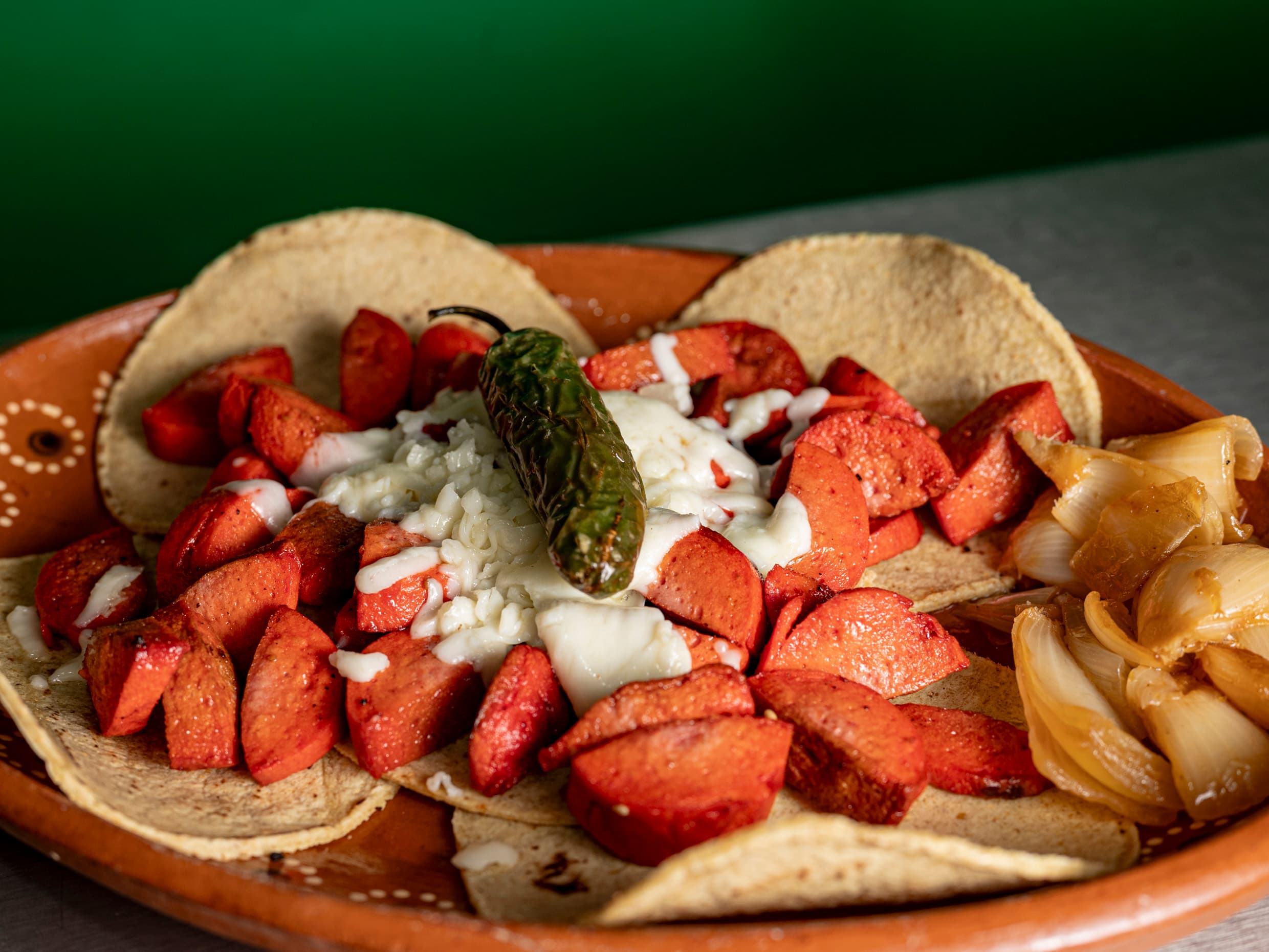 Salchicha Asada con Queso