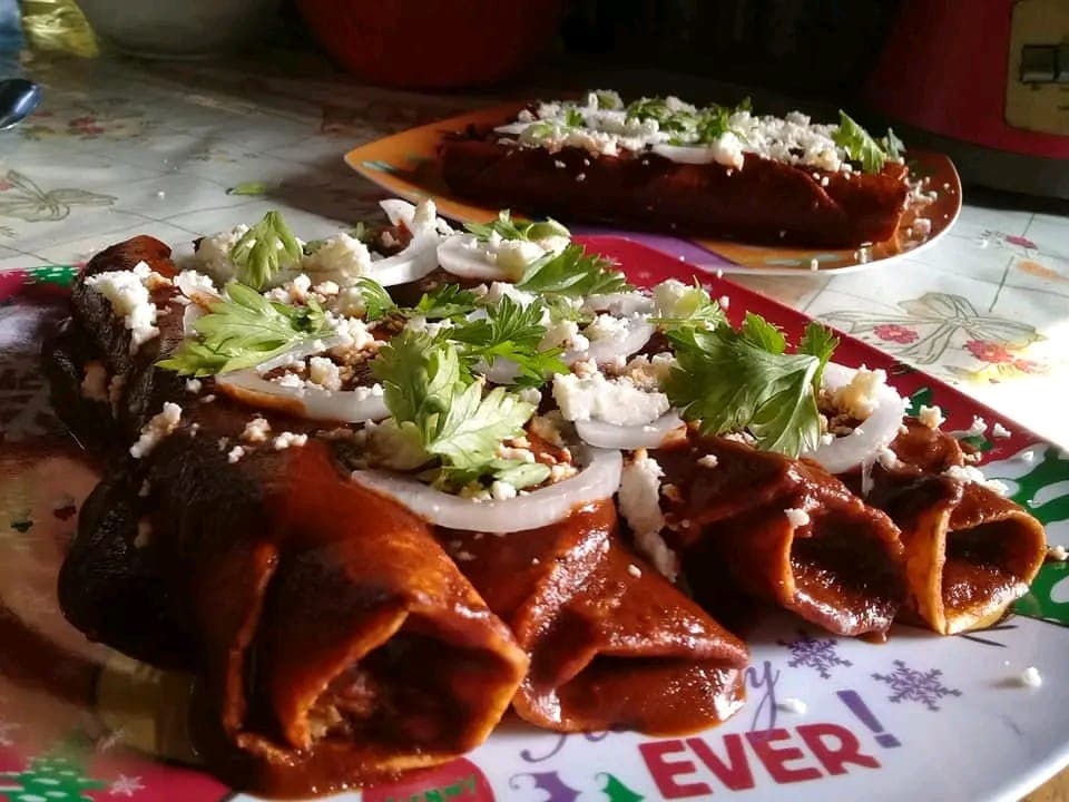 Enchiladas de coloradito