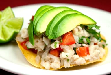 TOSTADA  CEVICHE  DE  CAMARON
