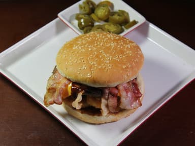 Hamburguesa Western con Tocino