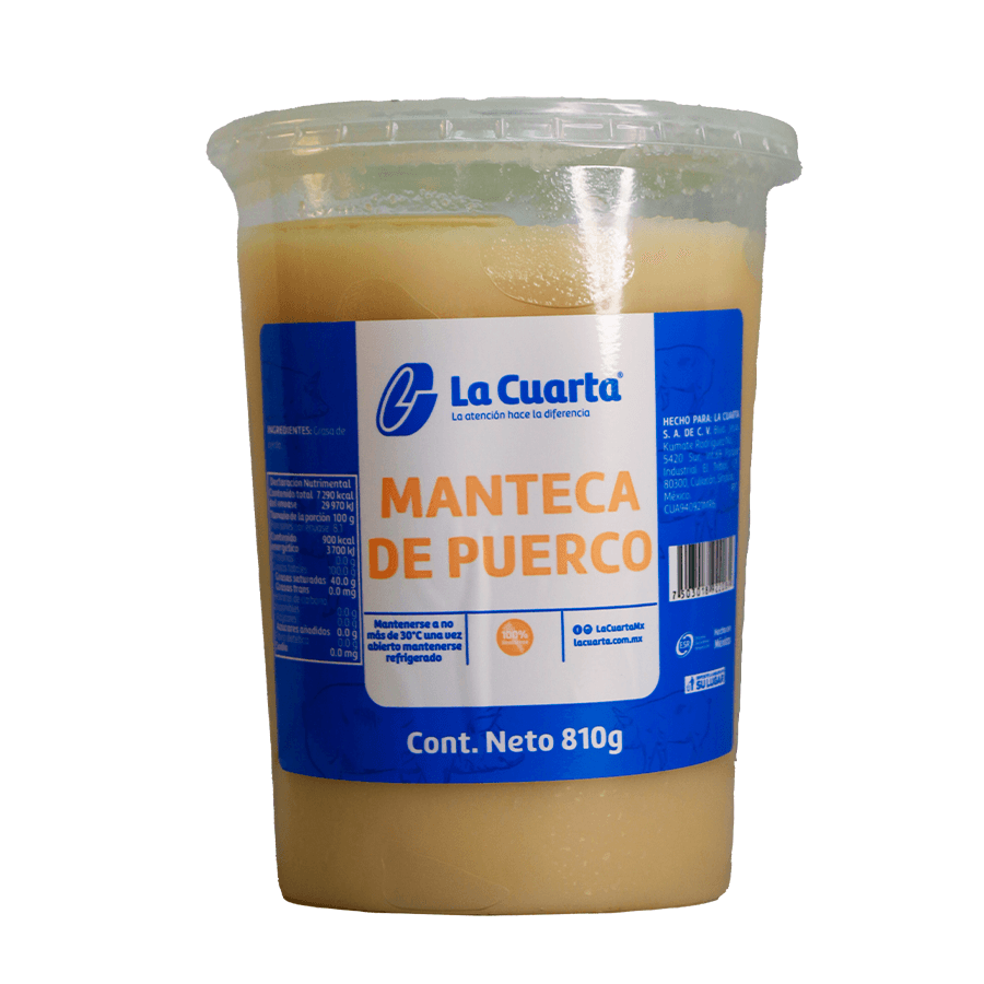 MANTECA DE PUERCO LA CUARTA 810g