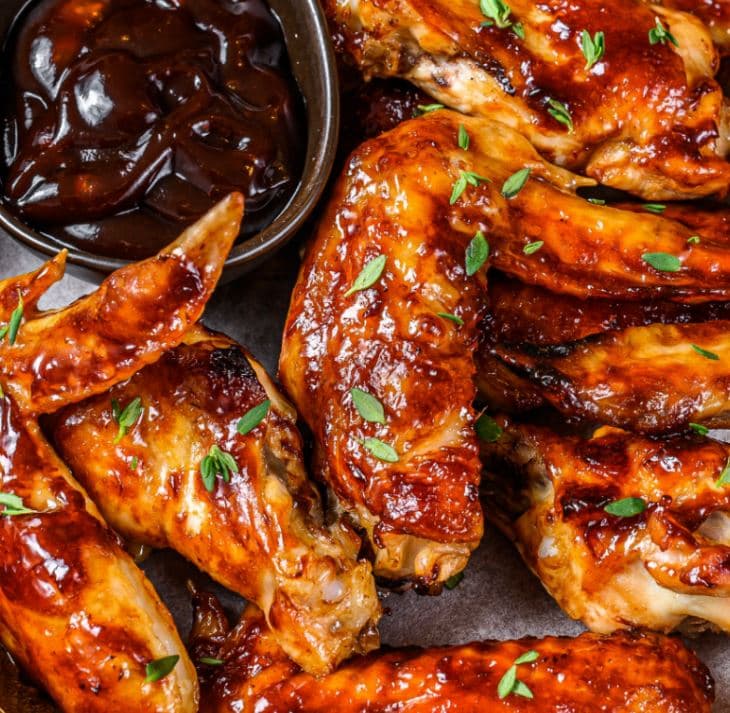 6 Alitas BBQ + Papas