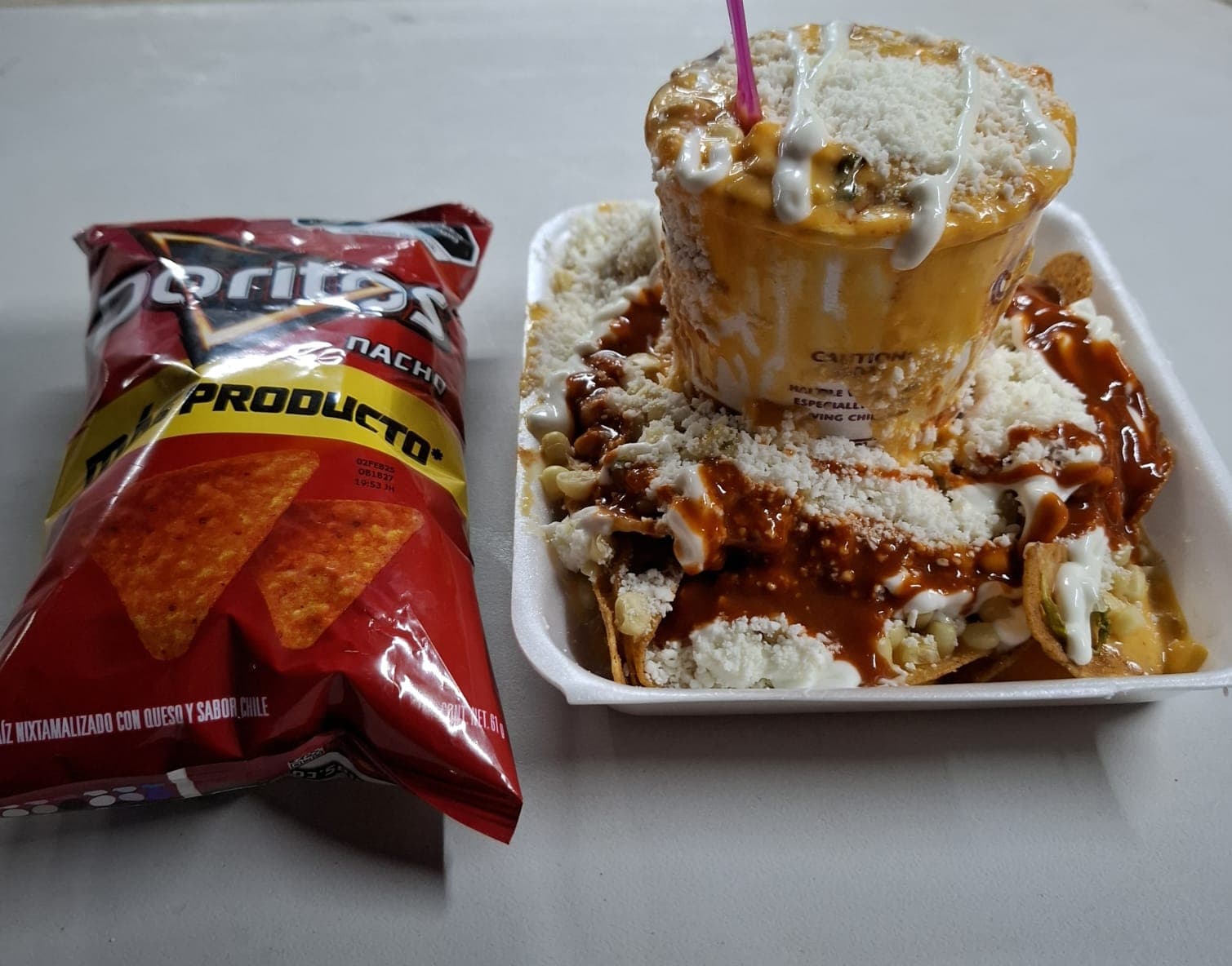 Maruchan con Doritos Nachos