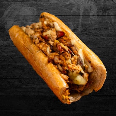 Sandwich Philly Pollo con Tocineta