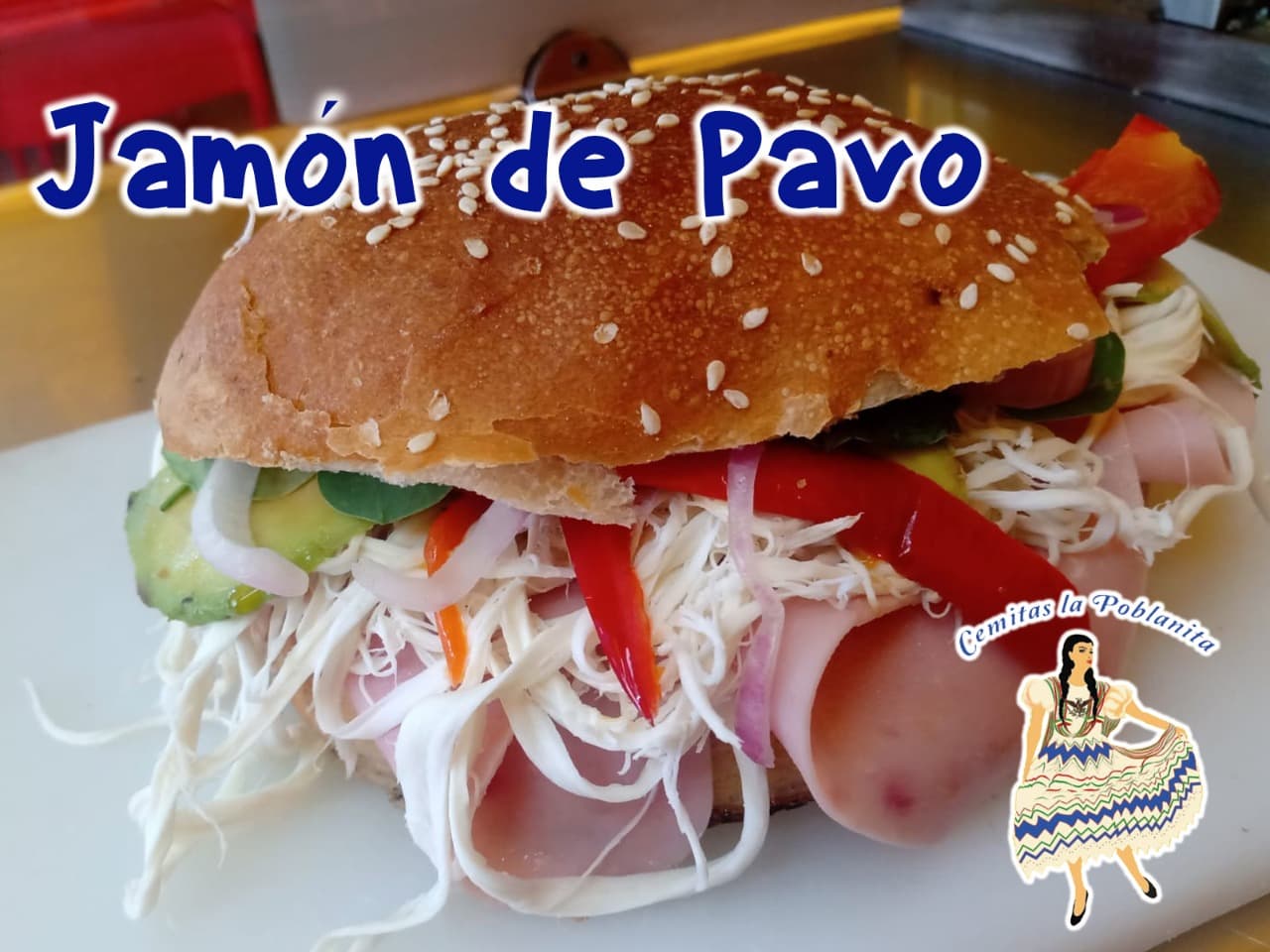 Cemita de Jamón de Pavo