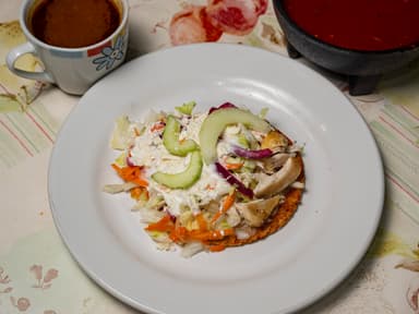 gordita de pollo deshebrado