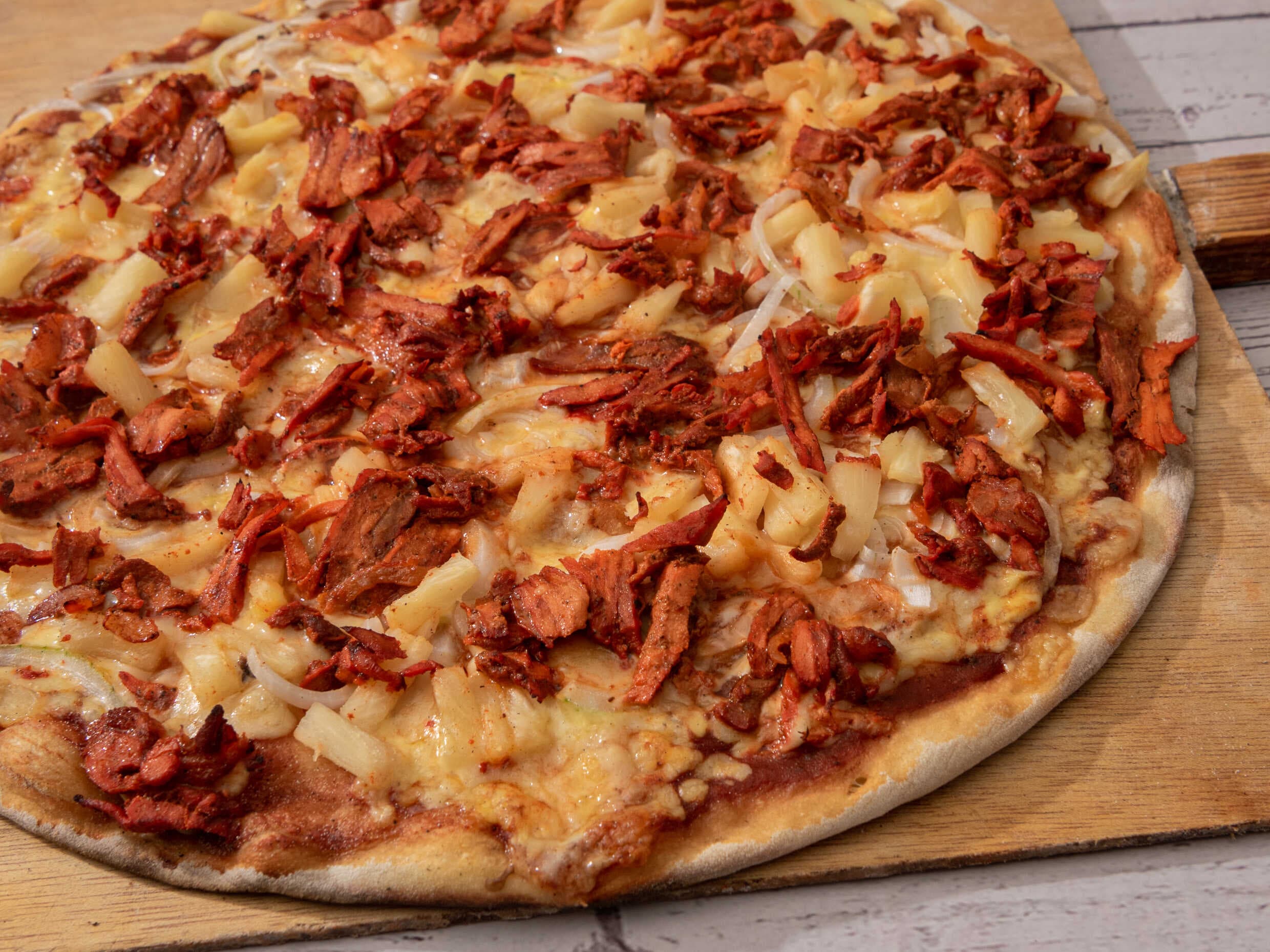 Pizza Grande de Pastor,2 Ings y Pan de Ajo