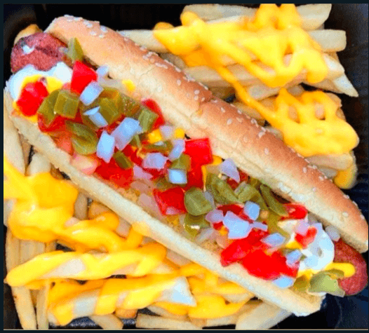 Hot Dog Grande con Papas