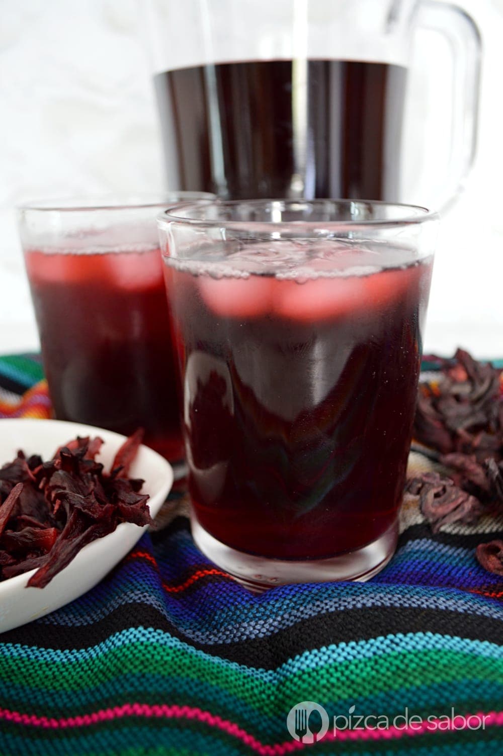 Agua de Jamaica 1litro embotellada