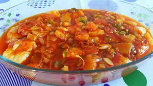 Pescado en Trocitos con Salsa Agridulce