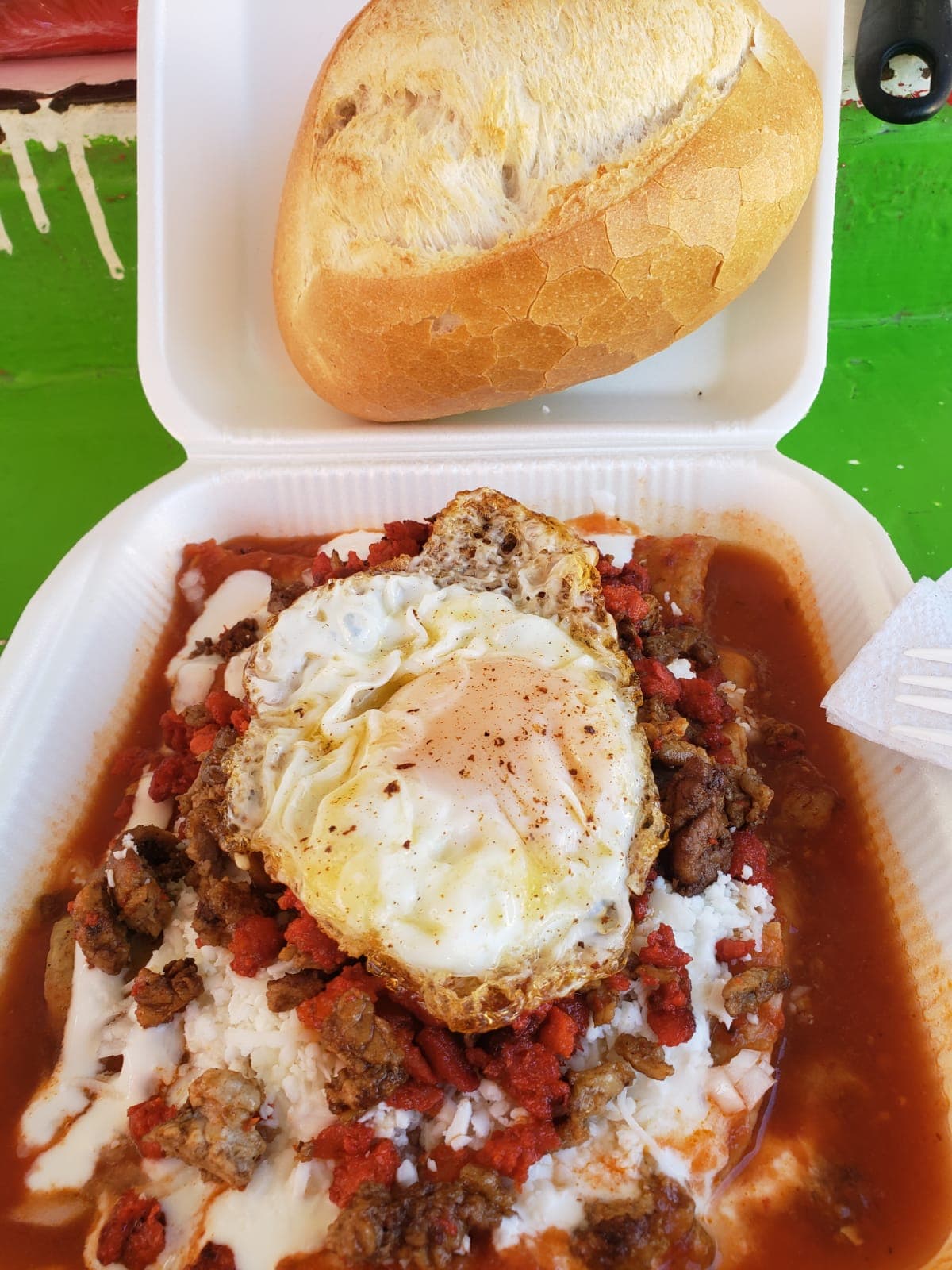 Enchiladas Bomba de Huevo y Carne