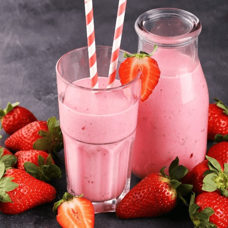 Licuado de Leche de Fresa