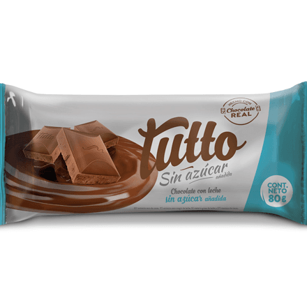 Chocolate Choco Lovers Tutto Sin Azúcar Paquete 80 g