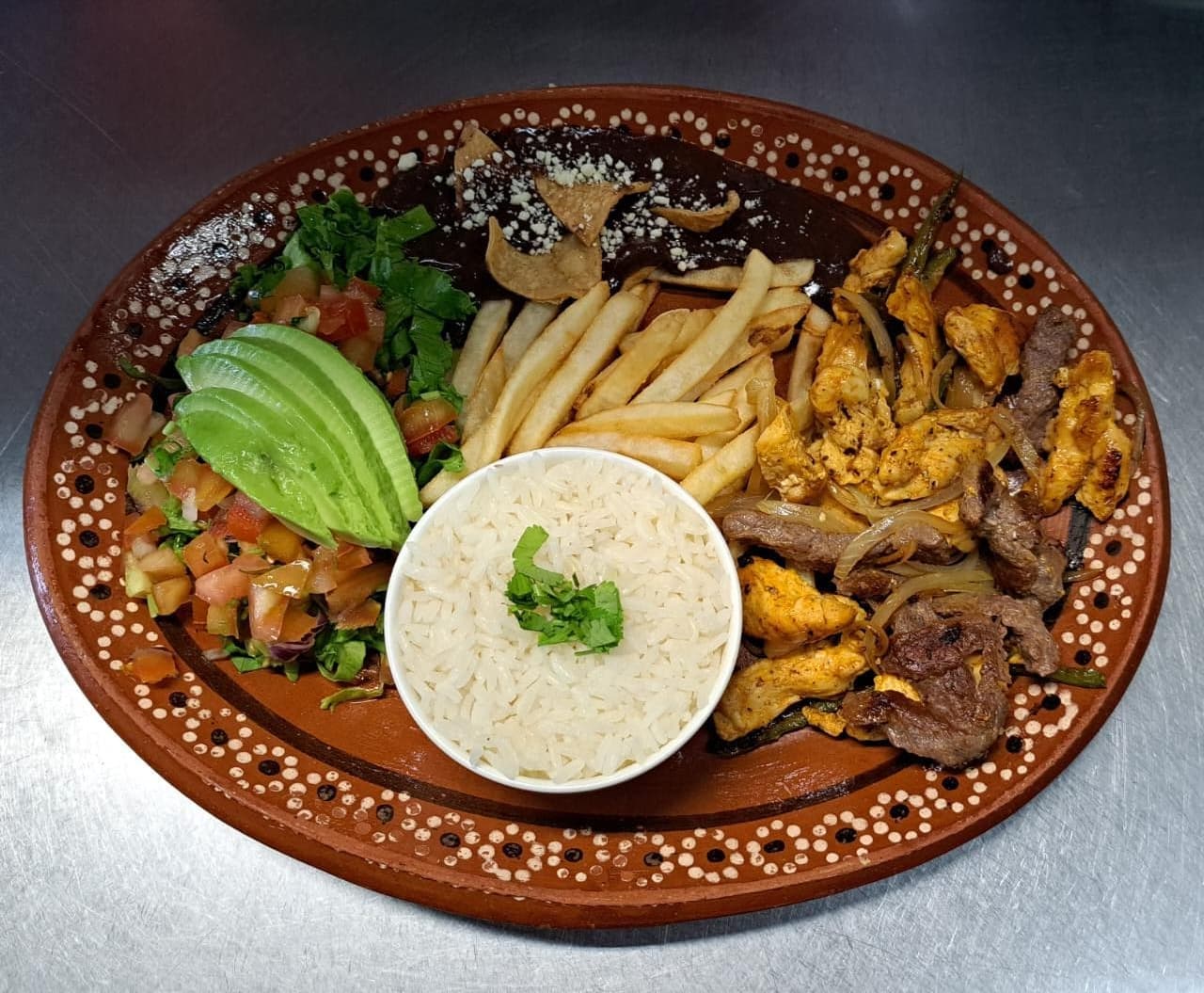 Fajita Mixta de Pollo y Carne