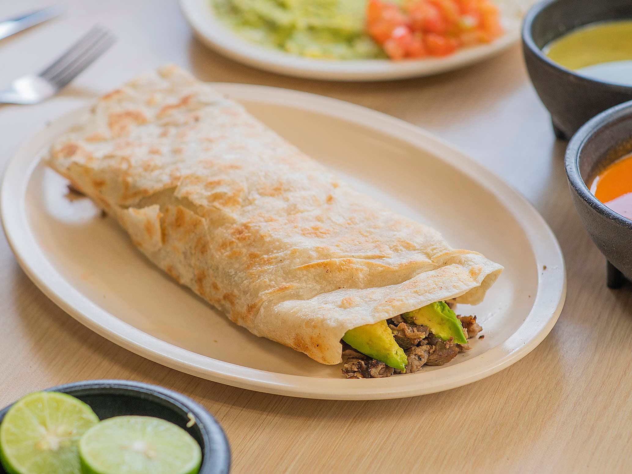 Burrito de Arrachera Con Queso