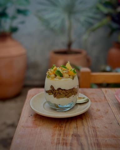 Yogurt y Frutas Tropicales