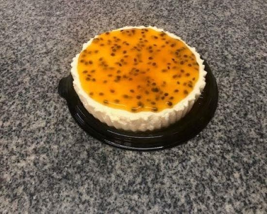 Cheese cake maracuyá X 5 porciones.