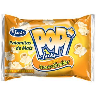 Palomitas Microondas Jacks Queso Cheddar Popi 8...