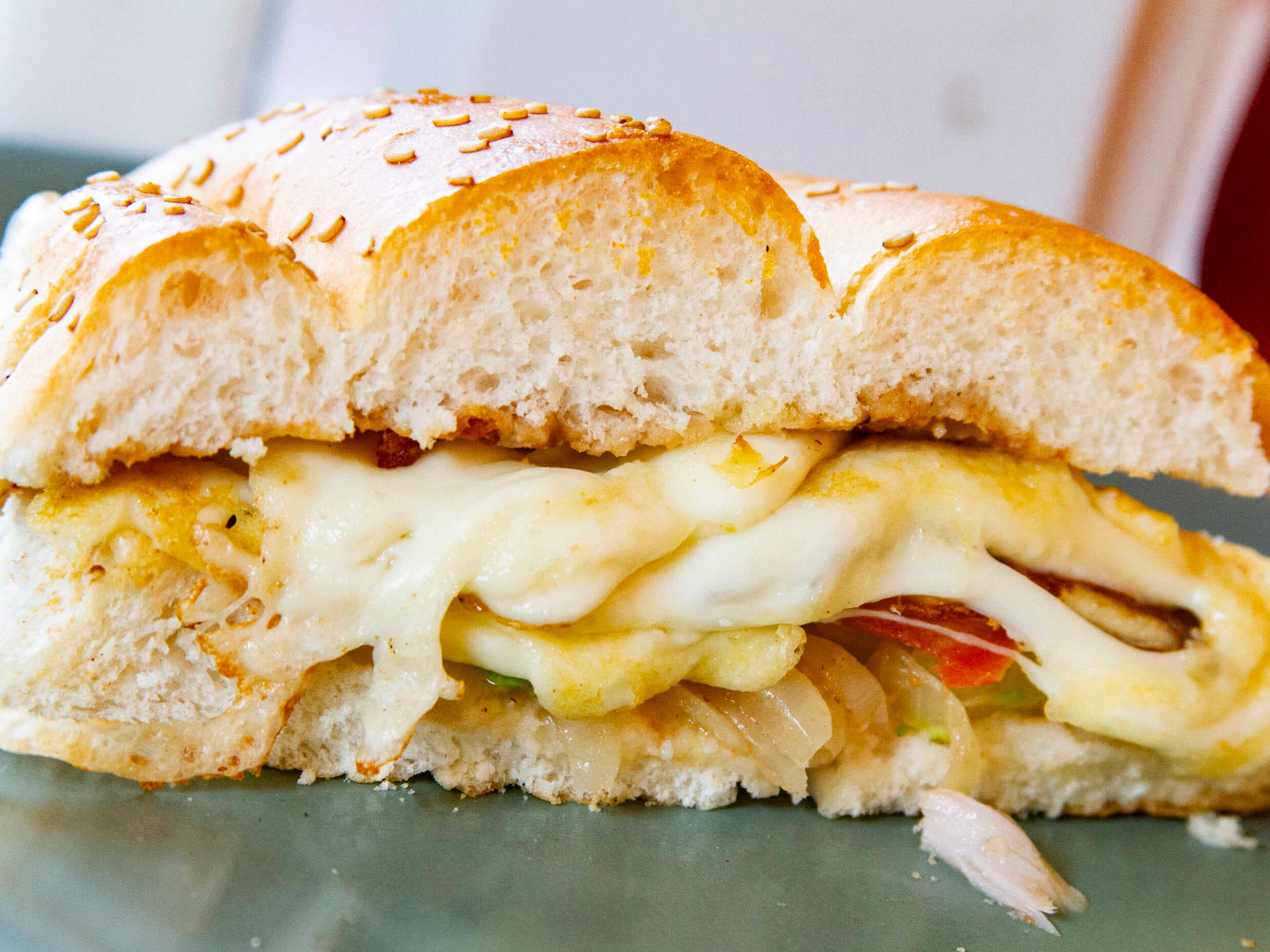 Torta de queso Oaxaca