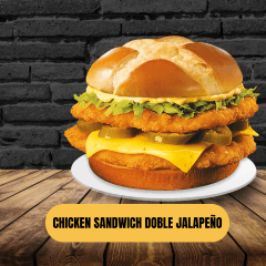 Chicken Sándwich Doble  Jalapeño