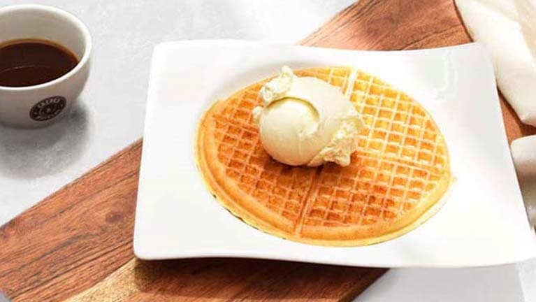 Waffle Sencillo con Helado