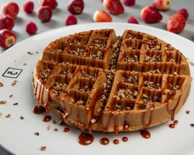 Waffle Cajeta y Nuez