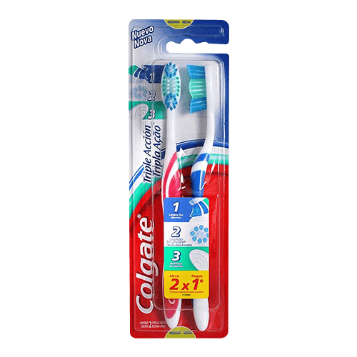 2 Pack Cepillo de Dientes Triple Accion Colgate