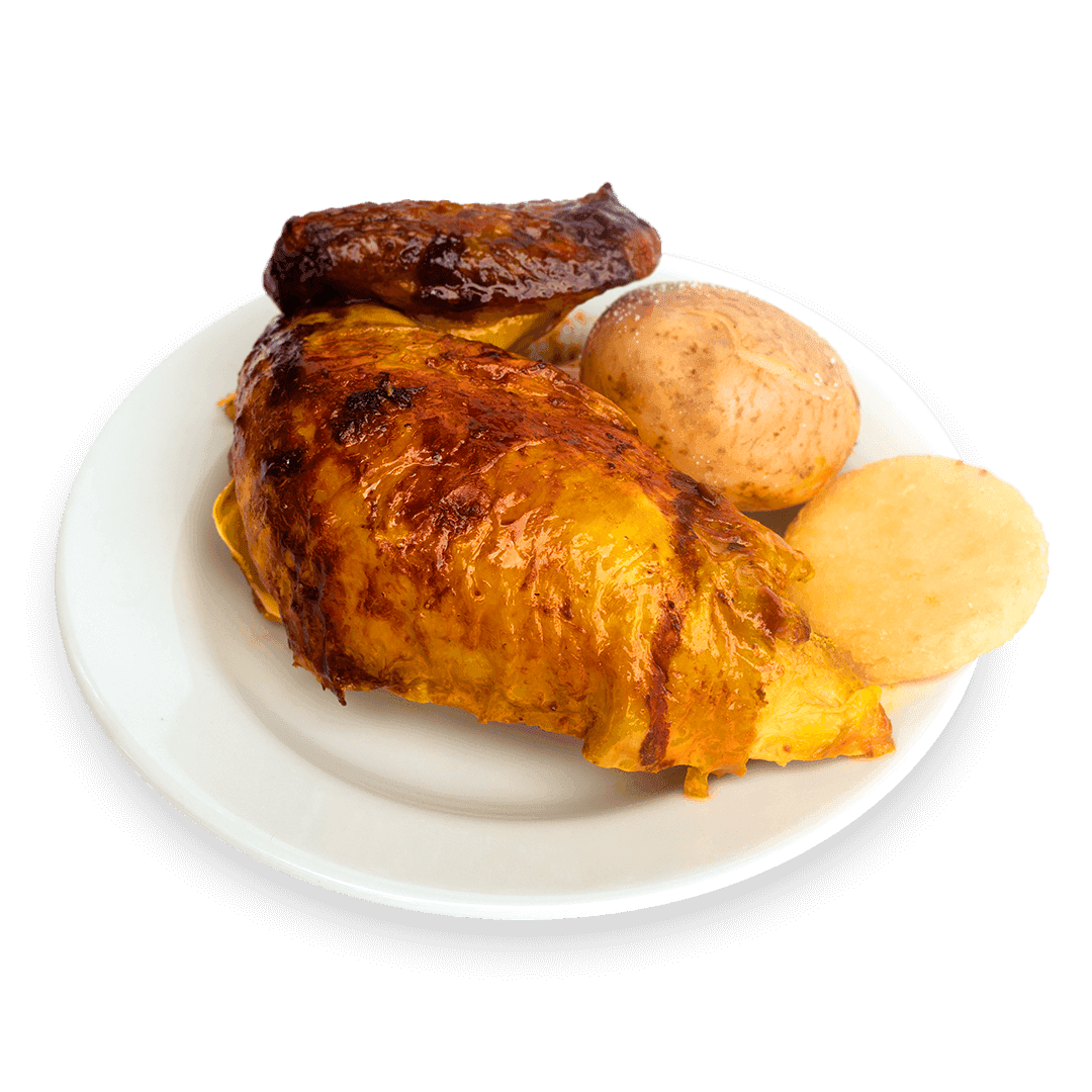 1/4 Pollo Asado o Apanado+PapasalaFrancesaenPromo