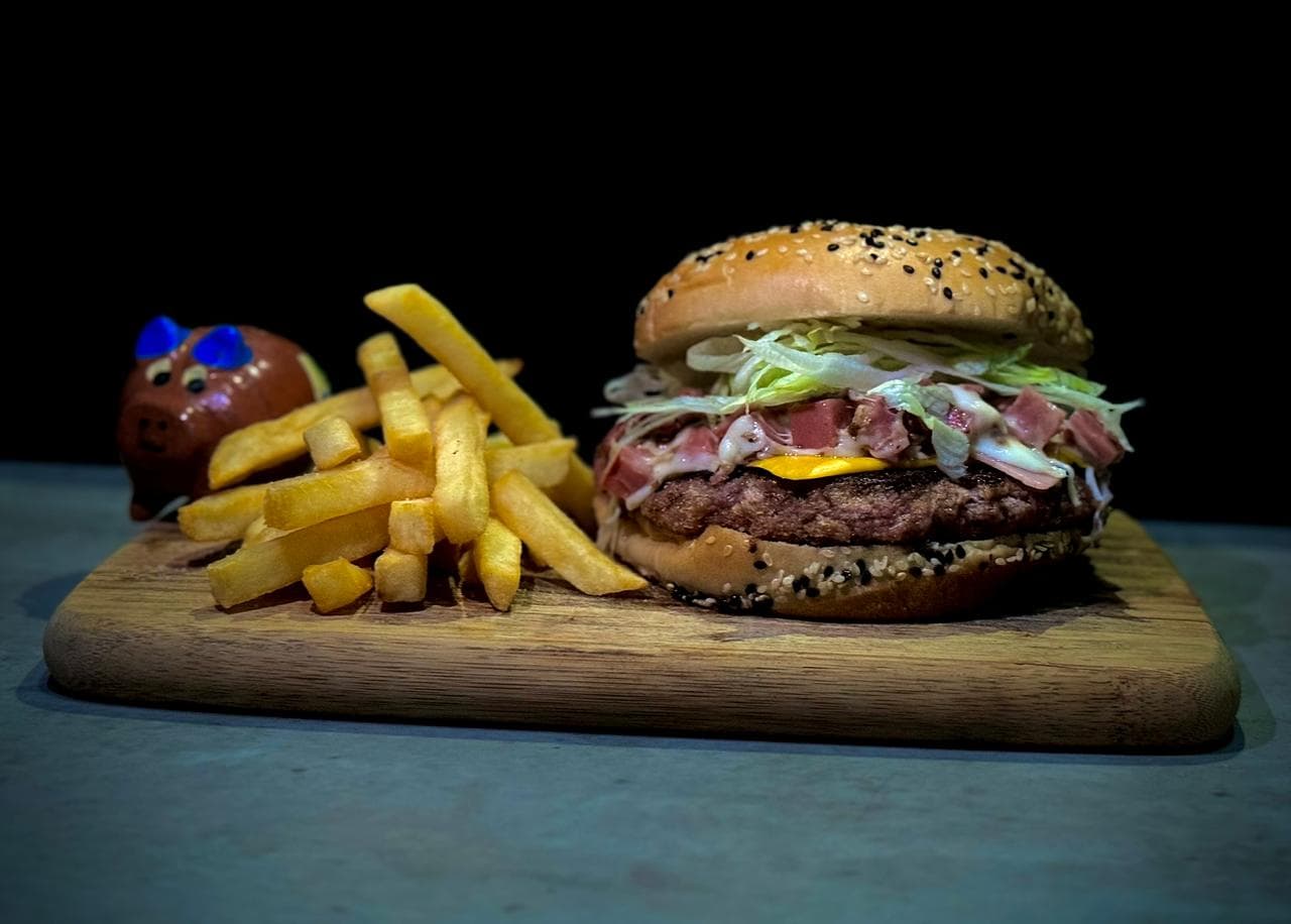 Hamburguesa de Pastor con Papas