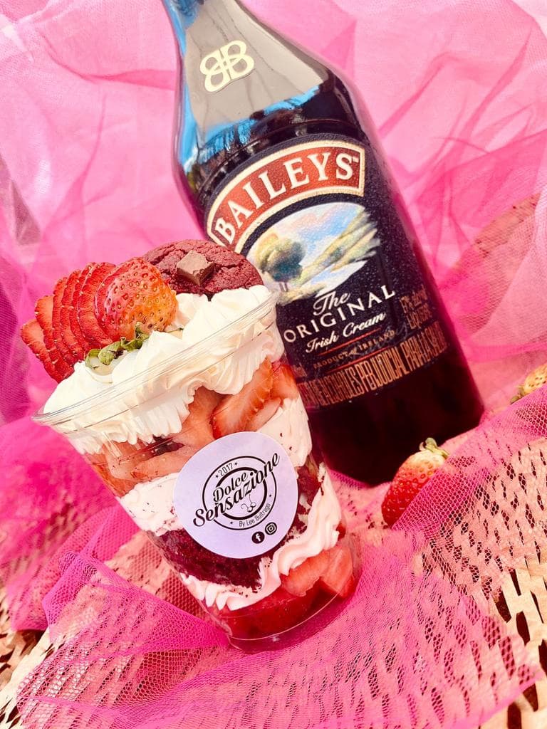 fresas con crema bailey´s