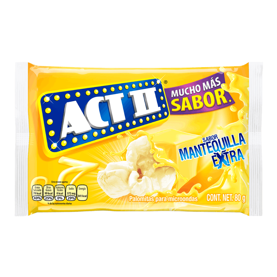 PALOMITAS ACT II 80GR MANTEQUILLA EXTRA.