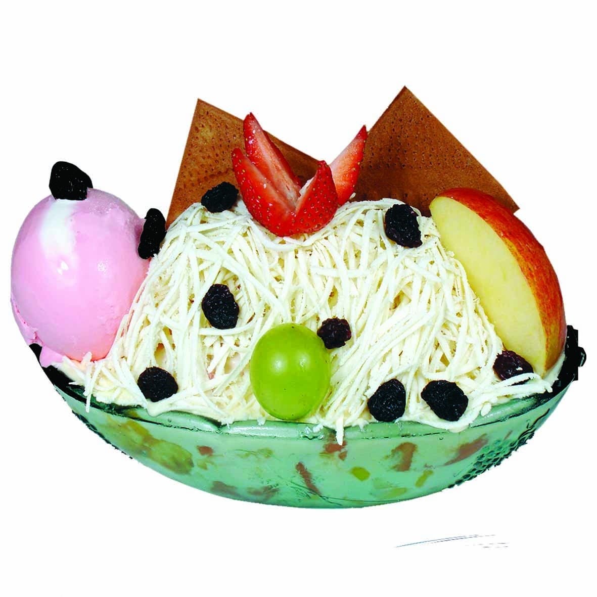 Ensalada de Frutas Corriente con Helado