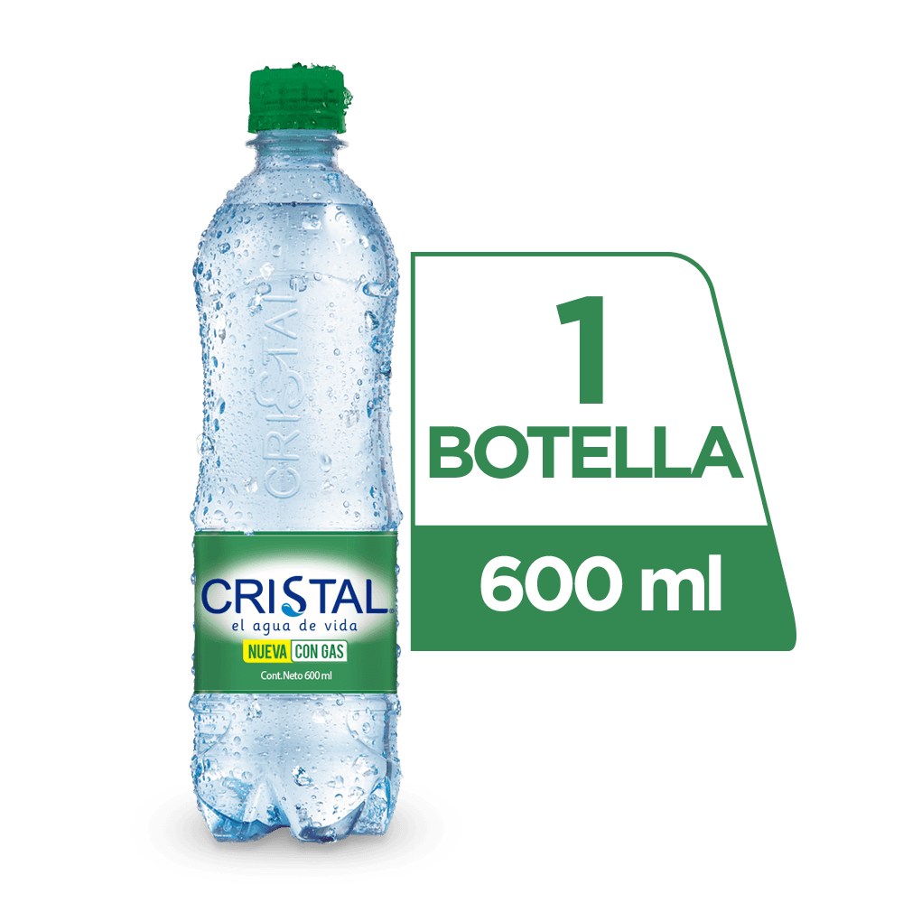 Agua Botella con Gas 600 ml