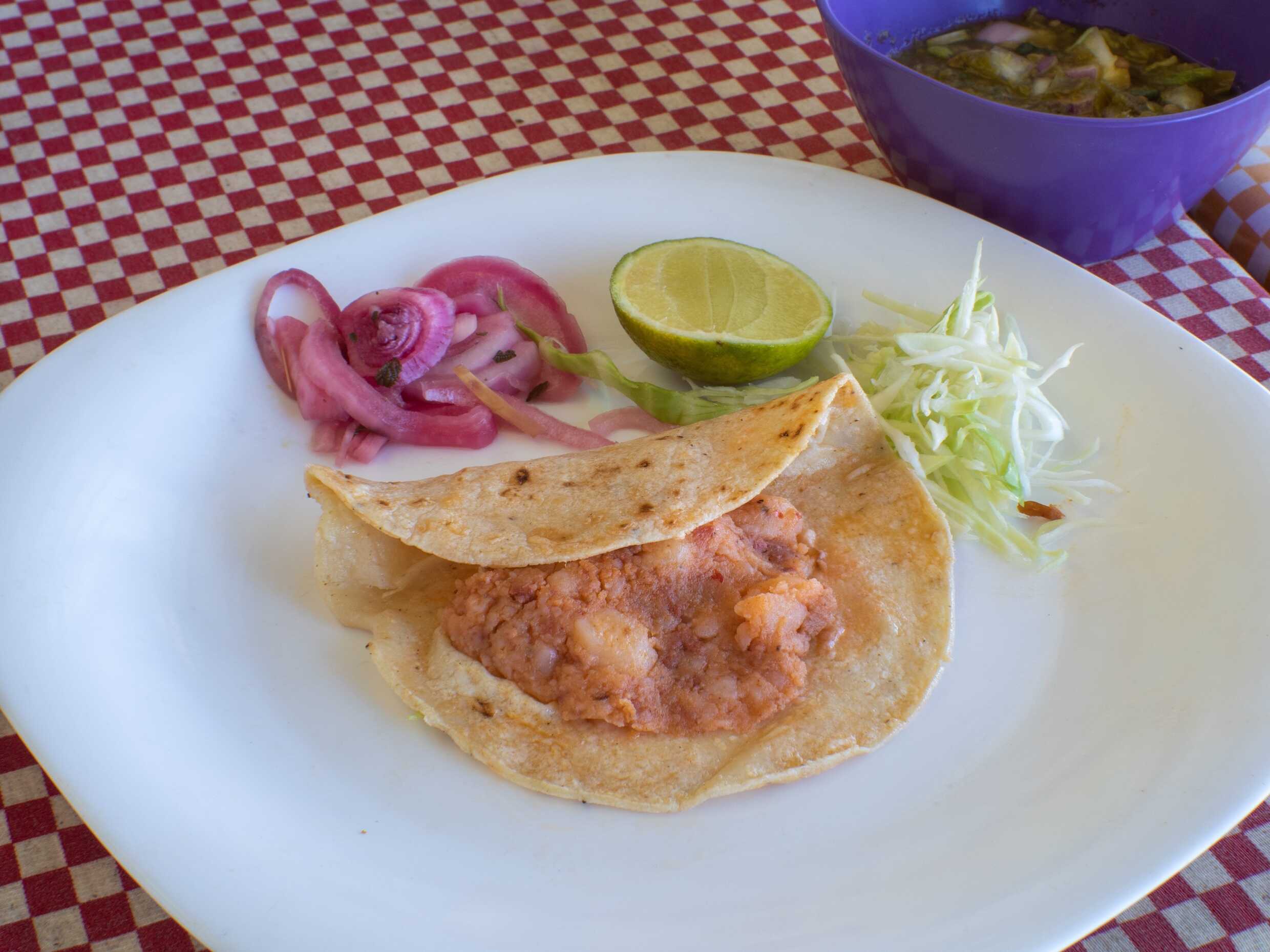 Taco de Papa con Chorizo