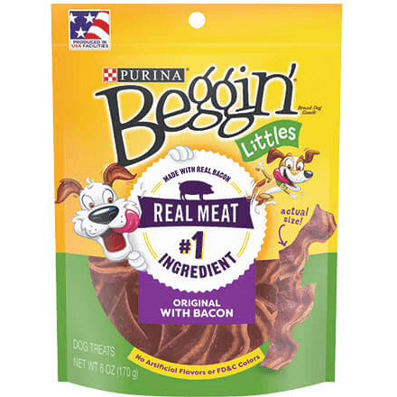 Snack Perro Beggin Littles Purina Adulto Bacon Doy Pack 170 g