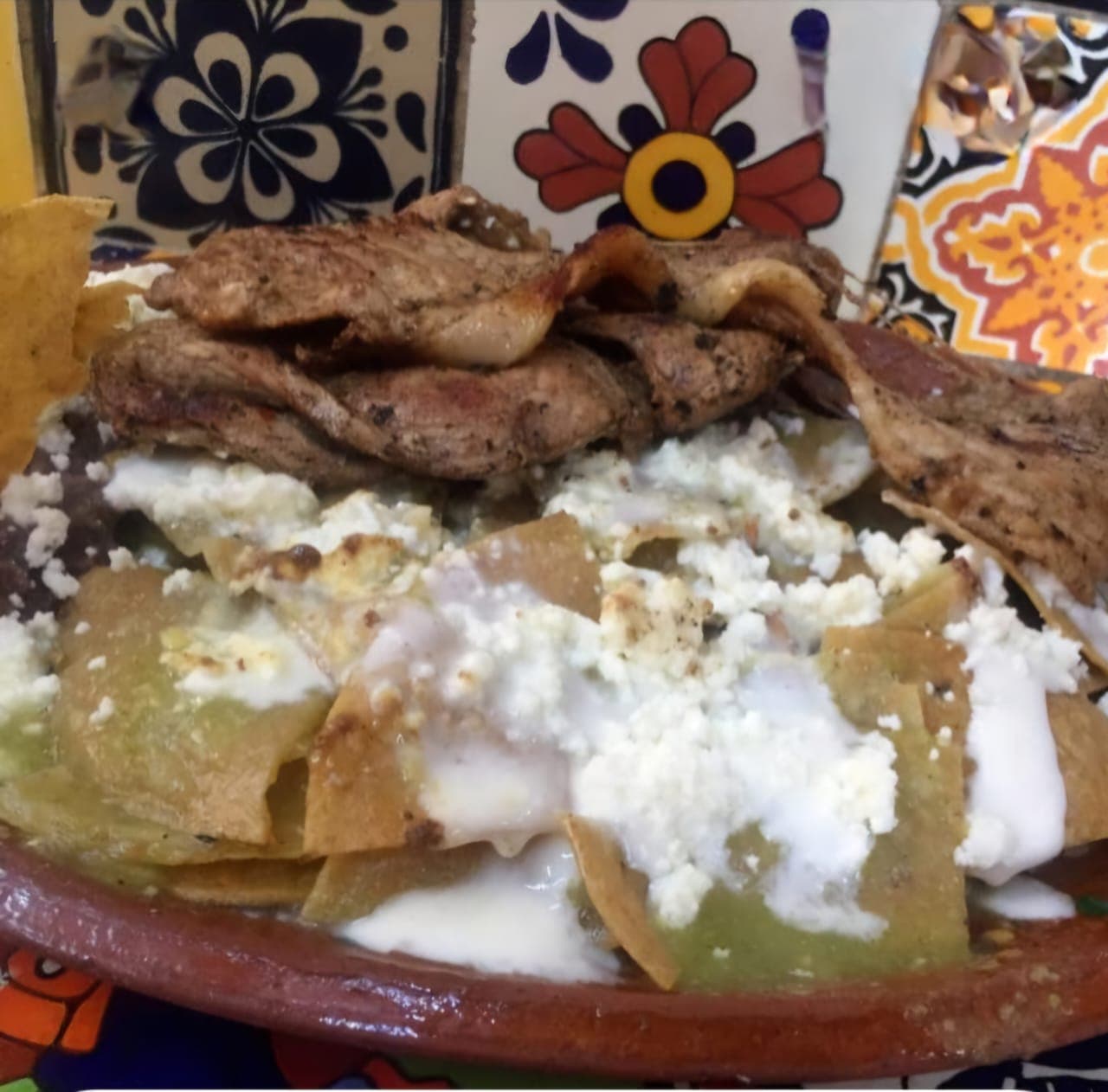 Chilaquiles con Carne Asada