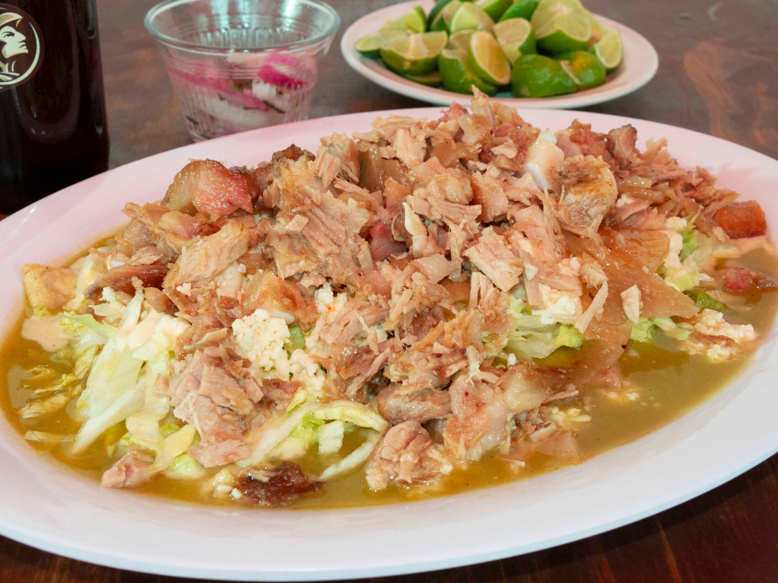 Enchiladas con Carnitas