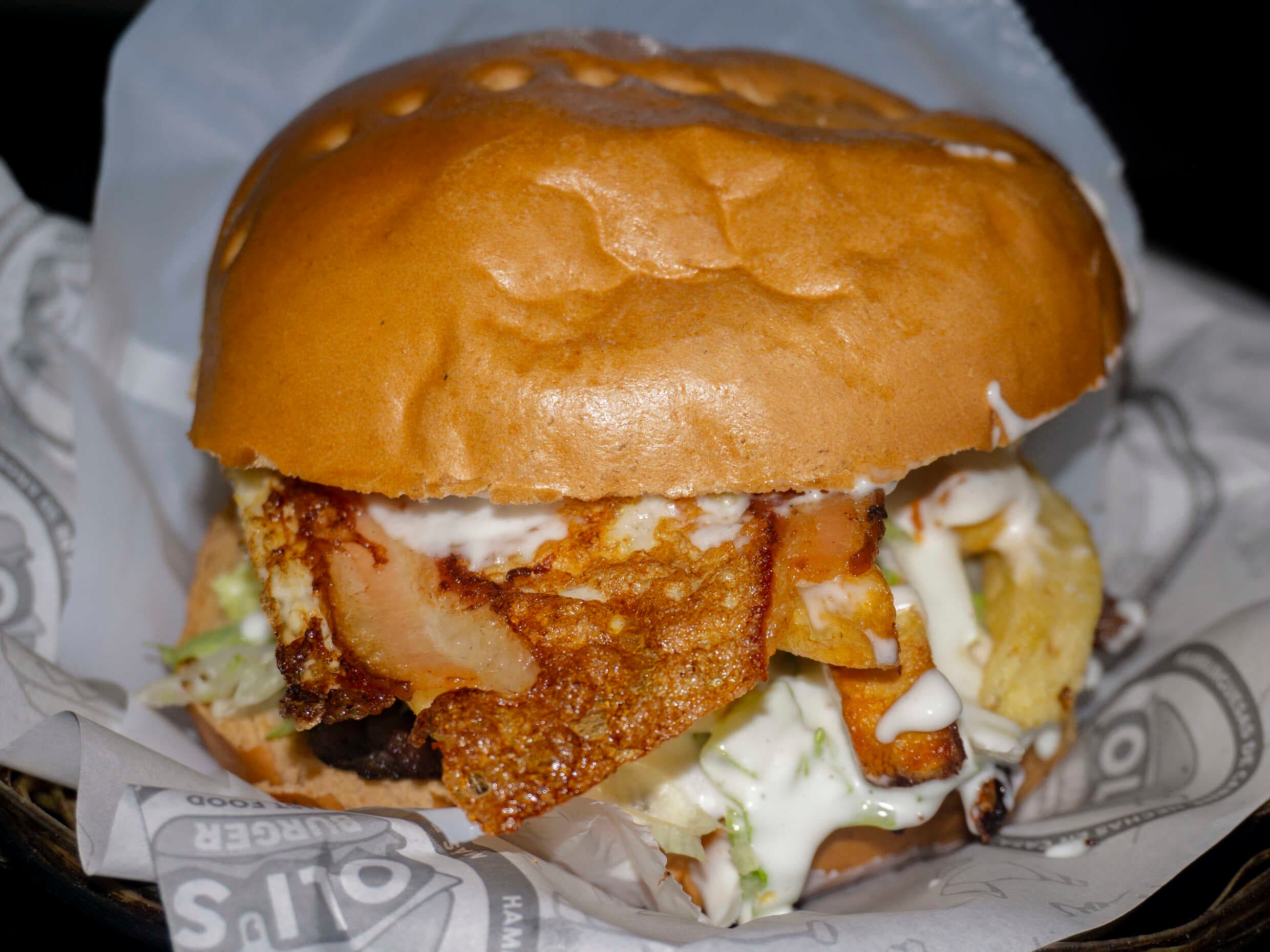 Hamburguesa de Carne, Tocino y Huevo