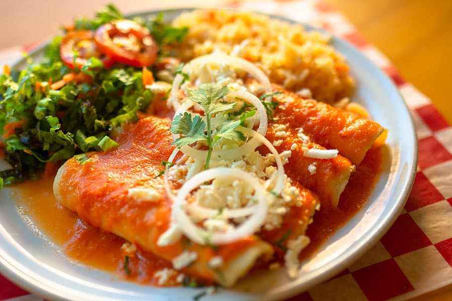 Enchiladas + 1 Guarnición