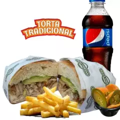 Combo Tradicional de Pierna y Pepsi 355 ml + Papas