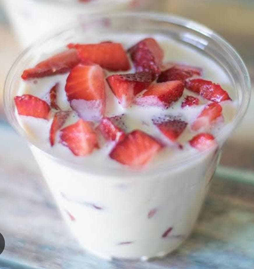 Fresas con crema