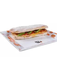 Chapata de jamón con queso