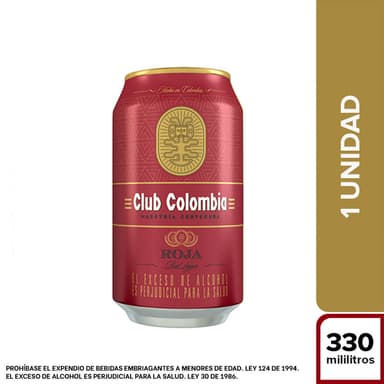 Cerveza Club Colombia Roja Lata 330 ml