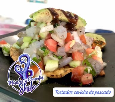 Tostada de ceviche de pescado