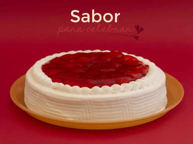 Pastel Clásico Fresas con Crema