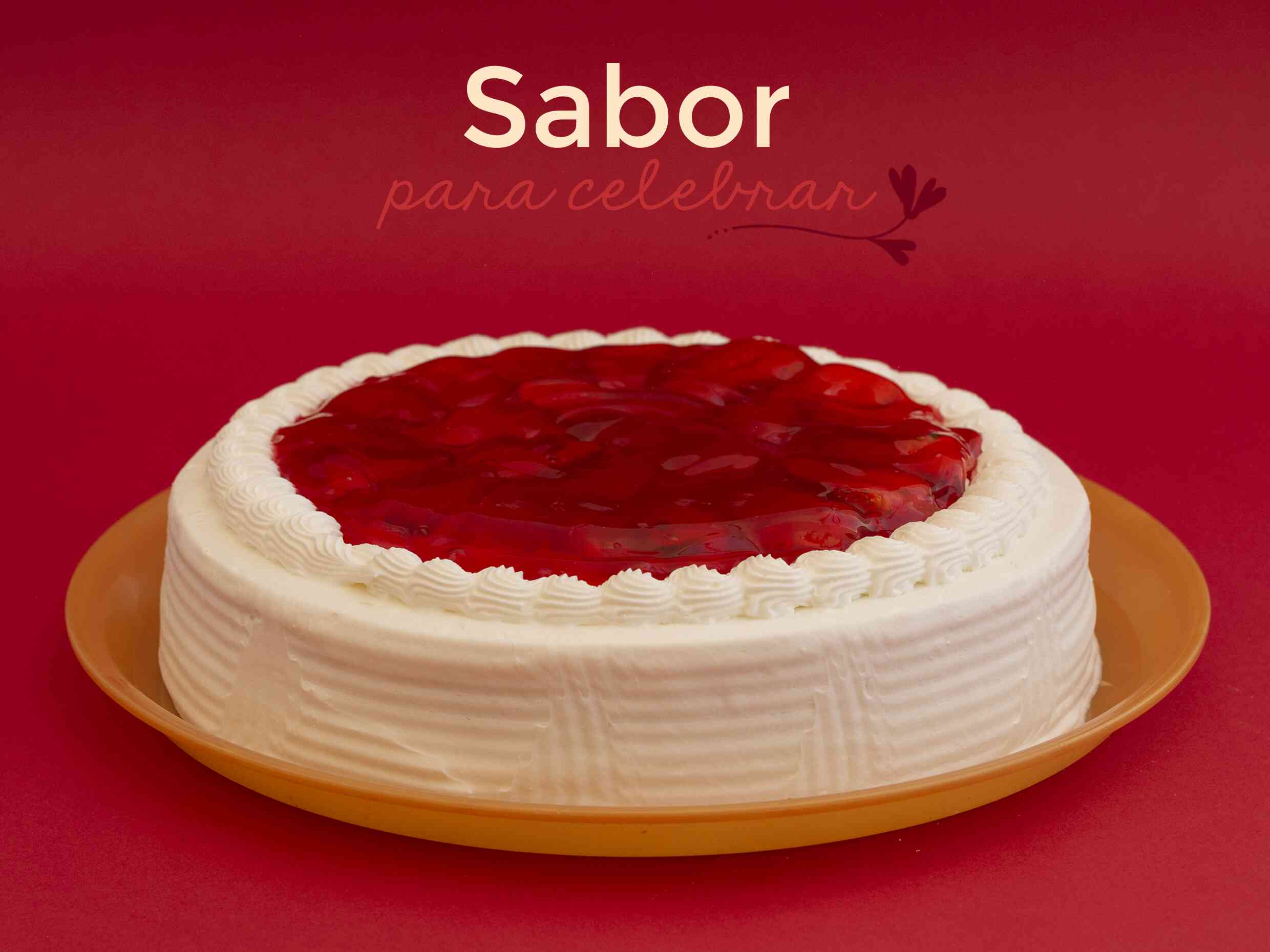 Pastel Clásico Fresas con Crema