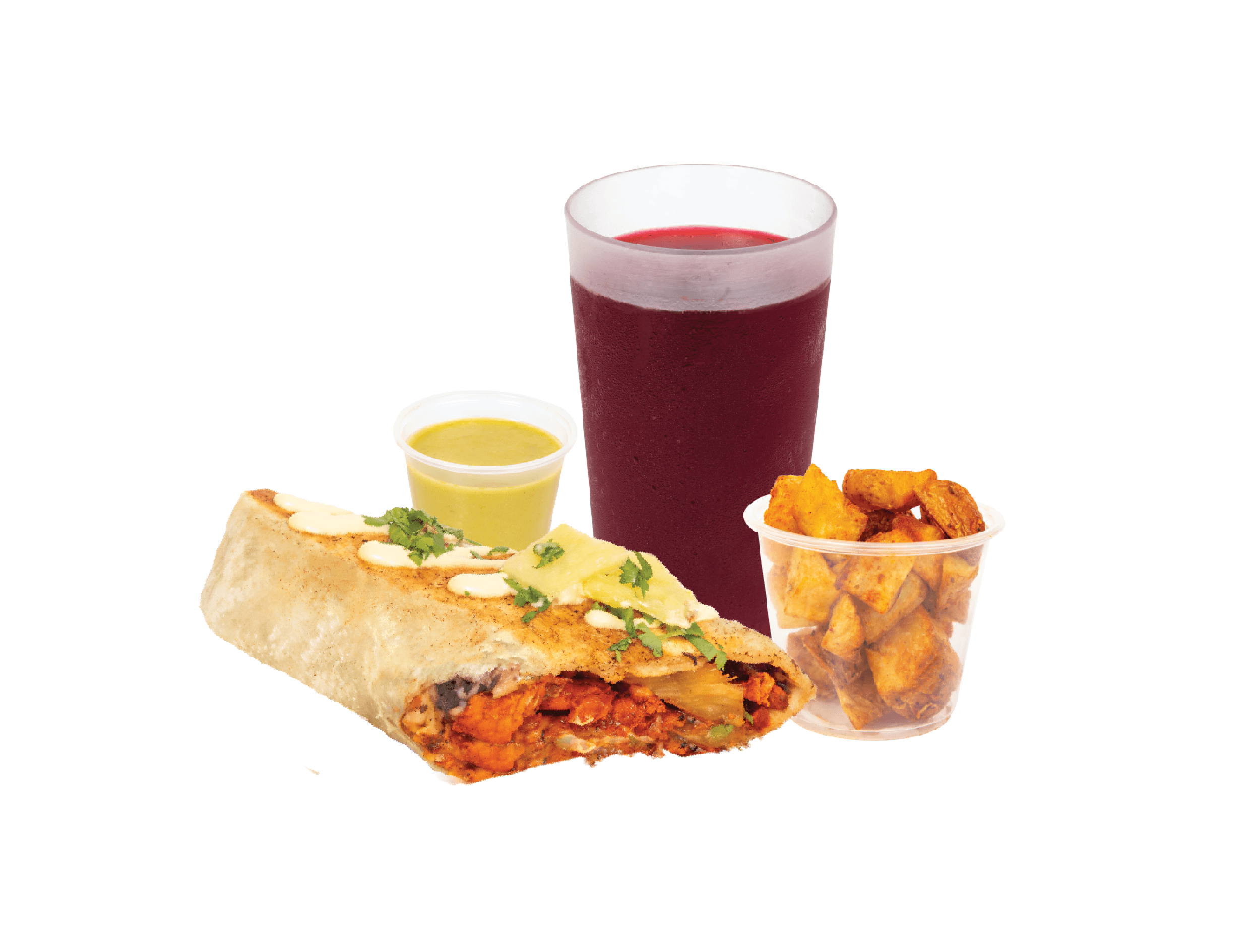 Medio Burrito + Papas Pequeñas + Bebida