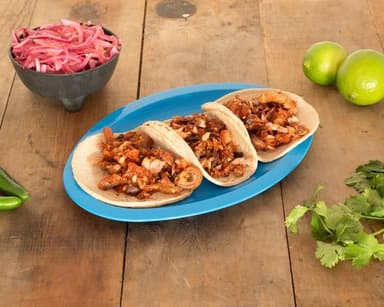 3 Tacos de Carne + Agua