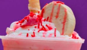 Frappé de Mazapán con Fresas